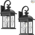 FEMILA 2 Pack Large Outdoor Wall Sconce, 21" Exterior Wall Light Fixtures, Anti-Rust Waterproof Porch Lights for Entryway, Patio, Garage, Doorway, Matte Black, 4FD54B2-2PK BK-SD