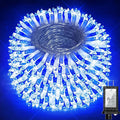 340 LED 90FT Christmas String Lights Outdoor, 12 Pro Modes and Timer Memory & Brightness, Plug in Outdoor Waterproof Clear Wire Twinkle Light for for Xmas Yard Tree Wedding Party Decor (Blue & White)