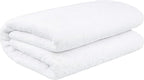 Cotton Paradise 100% Cotton 40x80 Oversized Bath Sheet, Extra Large Turkish Bath Towels for Bathroom, White Bathsheet
