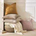 MIULEE Pack of 2 Blush Pink Decorative Pillow Covers 16x16 Inch Soft Chenille Luxurious Couch Throw Pillows Farmhouse Cushion Covers with Elegant Design for Sofa Bedroom Living Room Home Decor