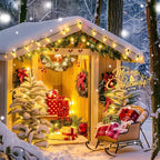 Brightown C7 Christmas Lights Outdoor 25 Feet Warm White Christmas Lights String Green Wire for Room Roofline House Garden Patio Backyard Cafe Party Xmas Home Decorations, 25 Clear Bulbs