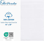Cotton Paradise Hand Towels for Bathroom, 100% Cotton Turkish 4 Piece Hand Towel Set, Soft Absorbent Face Towels, White Hand Towels