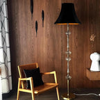 Black Square Cut Corner Bell Lamp Shade Set of 2 Medium Lampshade 6.5``Top×13``Bottom×10.6``Hight(Spider) Modern Lamp Shade for Table & Floor Lamp - Lampshade Replacement