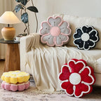 Flower Shaped Decorative Throw Pillow Cushion for Bed Couch, Cute Flower Plush Throw Pillows Home Decor Floor Pillow Seating Cushions (Yellow, 17.7 Inches)