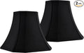 Black Square Cut Corner Bell Lamp Shade Set of 2 Medium Lampshade 6.5``Top×13``Bottom×10.6``Hight(Spider) Modern Lamp Shade for Table & Floor Lamp - Lampshade Replacement