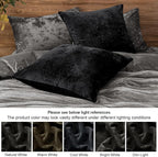 PHF Truly Velvet Euro Sham, 26"x 26",No Insert, 2 Pack Color Gradient Euro Throw Pillow Covers, Ultra Soft Cozy European Pillow Covers for Luxurious Home Decorative, No Shedding, No Pilling, Black