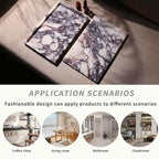 Real Luxurious Natural Marble Vanity Tray Genuine Marble Storage Tray for Home Decor Stone Tray for Bathroom/Kitchen/Vanity/Dresser Non-Resin/Non-Ceramic/Viola Tablet Set