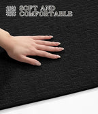 chakme Bathroom Rugs Mat 47x17, Ultra Thin Non Slip Bath Mat Quick Dry Absorbent Bath Mat for Bathroom Floor, (Black, 47"x17")