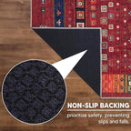 Keen Home Design 6x9 Rug - Machine Washable Area Rug with Non-Slip Backing, Ideal for Living Room, Dining Room, Bedroom - Vintage, Easy Clean, Durable, Low Pile Rug - (6' x 9')