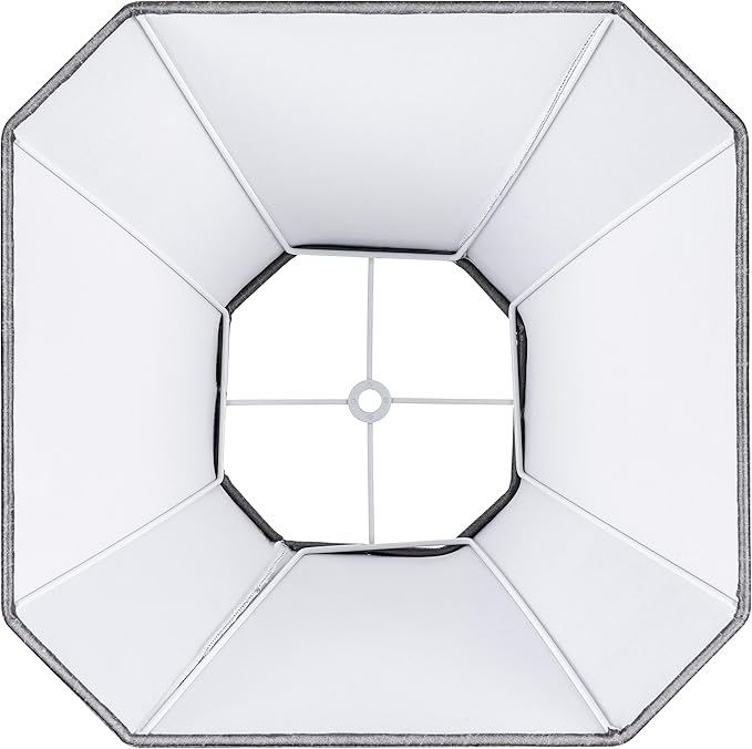 GO&SO 1 Pack Gray Bell Lamp Shades Fabric Lamp Shade,Modern Lamp Shade For Table & Floor Lamp Shade Replacement,6.5"Top x 13"Bottom x 11.2"Slant Height x 10.5''Vertical Height(Spider), Easy Assembly