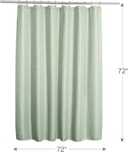 AmazerBath Sage Green Shower Curtain Fabric, Waffle Shower Curtain Cloth, Heavy Duty 240GSM, Hotel Quality Bathroom Shower Curtains, 72 x 72 Inches