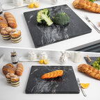 Marble Pastry Board Black,16x16 Inch, Marble Cutting Board, Stone Slab for Kitchen