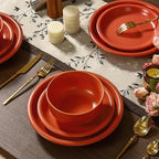 GZG 6-Inch Ceramic Cereal Bowls Set of 4, Rustic Matte Glazed Stoneware Bowls for Cereal, Soup, Salad & Snacks, 30 oz Capacity, Microwave & Dishwasher Safe(Terracotta Blush)