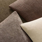 MIULEE Pack of 2 Decorative Throw Pillow Covers Soft Chenille Euro Sham Throw Pillows Solid Textured Cushion Covers for Bed Couch Sofa Bedroom Living Room 26x26 Inch, Chocolate