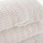 Fancy Homi Cream Boho Long Body Lumbar Decorative Throw Pillow Cover 20x54 Inch for Bed Couch Bedroom Bench, Soft Corduroy Rectangle Solid Pillow Case 50x137 cm, Rustic Farmhouse Room Decor