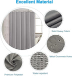 AmazerBath Grey Shower Curtain Waffle Textured, Small Stall Shower Curtain Gray Fabric, Bathroom Shower Curtains for RV/Camper, Heavy Duty 240GSM, 36 x 72 Inches