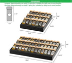 Expandable Metal Spice Drawer Organizer,3-Tier Slanted Seasoning Jars Tray for Kitchen Cabinet Drawers Insert/Countertop (Jars not included)-3Tier,2packs/Black