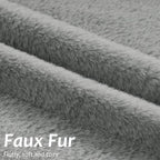 Pallene Faux Fur Plush Throw Pillow Covers 20x20 Set of 2, Soft Fluffy Couch Pillow Covers for Living Room, Grey