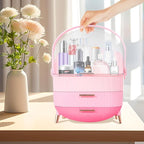 Teen Girls Gift Makeup Organizer,Skincare Organizer Jewelry Storage,Cosmetics Storage and Display Case,Make Up Holders and Organizers for Countertop,Bathroom Organizer (Triple Pink)