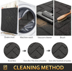hicorfe Front Door Mat Indoor Entrance,20"x31.5" Absorbent Dirt Resist Welcome Door Mats,Stain and Fade Resistant,Non Slip Backing Entry Mat Doormat for Entryway(Charcoal)