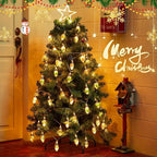 Vintage-Christmas-Lights-Indoor-String-Lights, 7.5Ft C9 Christmas Snow Globe String Lights with Tree & Snow & Cute Ornaments, 8 Modes Battery Operated Lights for Tree Garland Fireplace Xmas Decor