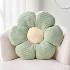 Flower Throw Pillow, Soft Sage Green 19.6" Shaped Floor Pillow for Home Decor, Cute Aesthetic Plush Decorative Pillows for Bed, Sofa, Couch