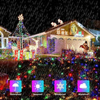 JMEXSUSS 500 LED Christmas Lights Outdoor Waterproof, Multicolor Christmas Tree Lights Plug in, 8 Modes Twinkle Fairy String Lights for Indoor Xmas Wedding Party Garden Decoration