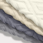decorUhome Set of 4 Faux Fur Throw Pillow Covers 20x20, Decorative Soft Couch Pillow Covers with Velvet Back for Modern Sofa Living Room, Grey/Beige