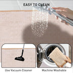 Bath Mats 36x24 Non-Slip Absorbent Bathroom Rug, Quick Dry Machine Washable Shower Tub Mat with Rubber Backing, Soft Floor Carpet for Bathroom Decor Waffle White