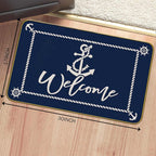 Mingnei Boat Floor Mat, Welcome Mats Outdoor, Nautical Welcome Boat Doormat Door Mat Rug for Home Boats Entrance, Boat Ship Floor Mats for Indoor Outdoor Rug 30 x 17