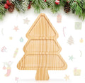 Christmas Tree Shaped Wooden Serving Tray - 12" Charcuterie Board for Cheese, Snacks, Appetizers & Desserts - Holiday Platter with Handles, Christmas Decorative Tray (12 x 8.7 x 0.6 Inches)