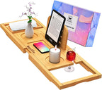 Bathtub Tray - Bath Tray Expandable - Bath Tub Tray Table for Bathtub, Ajustable Size, Fits Most Tubs
