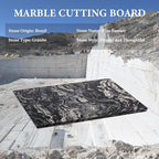 Koville Brazilian Natural Marble Cutting Board for Kitchen, 16x20" Extra Large Hand Crafted Marble Slab for Cheese, Charcuterie, Pastry Board - Wedding Gift, House Warming Gift
