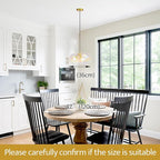 Large Glass Pendant Lighting, 14" Hammered Lampshade Hanging Lamp, 3-Light Brass Gold Chandelier for Dining Living Room Kitchen Island (Stained Glass Shade, 14 Inches)