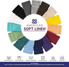 American Soft Linen Luxury 6 Piece Towel Set, 2 Bath Towels 2 Hand Towel 2 Washcloths, 600 GSM 100% Cotton Turkish Towels for Bathroom, Malibu Peach Towel Sets