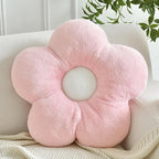 Flower Pillows, Soft Flower Shaped Pillow with Home Decorative for Couch Chair Bed,Flower Floor Throw Pillows for Adults Bedroom Living Room (Pink, 15 Inches)