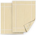 Pearl Linens Pack of 2 100% Cotton Bath Mat 18x25 inches, Soft & Absorbent Quick Dry Bathroom Mat Set, Not Bathroom Rugs, After Shower Mat, Bath Tub Mat, 687 GSM, Machine Washable, Beige