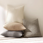 MIULEE Boho Farmhouse Neutral Cream Throw Pillow Covers 18x18 Inch Set of 4 Mordern Nordic Cushion Covers Soft Corduroy Home Decor for Couch Bed Sofa Living Room