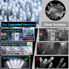 509FT Christmas Lights Outdoor 1350 LED Christmas Tree Decorations Lights with 8 Modes & Timer Memory, Plug In Clear Wire Waterproof LED Xmas Light for Yard Trees Wedding Party Holiday (Cool White)