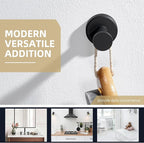 Angle Simple Towel Hook Matte Black, Stainless Steel Bathroom Hand Towel Holder, Compact Round Robe Hook Wall Mount