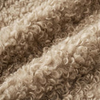 MIULEE Pack of 2 Throw Pillow Covers 24x24 Inch Neutral Oatmeal Faux Fur Decorative Sherpa Pillow Covers Fuzzy Accent Soft Sheepskin Fleece Cushion Cases for Boho Home Decor Couch Living Room Bed