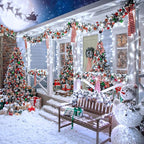 Christmas Lights Outdoor Waterproof, 8 Modes White String Lights for Bedroom Tree Patio Decor