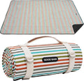 G GOOD GAIN Waterproof Picnic Blanket Portable with Carry Strap for Beach Mat or Family Outdoor Camping Party（Vibrant）
