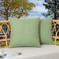 Kevin Textile Pack of 2 Outdoor Waterproof Pillow Covers Spring Decorative Farmhouse Throw Pillow Covers Couch Pillow Covers Spring for Patio Tent Bed Sofa Living Room 18x18 Inch Sage Green