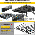 2-Pack 2x3ft Adjustable Garage Wall Shelving 560lbs Load Capacity Heavy Duty Wall Mounted Storage Shelf Metal Floating Shelves for Garage(Black)