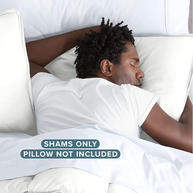 Bare Home King Pillow Sham Covers - Set of 2 - Premium 1800 Ultra-Soft Microfiber - Double Brushed - Stain & Fade Resistant - Bed Pillow Shams - Pillows Not Included (Set of 2, Cream)