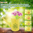 Galvanized Iron Watering Can for Indoor Plants, DIY Watering Cans for House Plant Garden Flower, Long Spout Water Can for Outdoor Watering Plants 7.57L 2 Gallon (Beige)