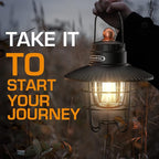 EverBrite LED Camping Lantern Pack of 2, USB C Rechargeable Lantern with 3 Light Modes, Vintage Outdoor Lanterns with Power Bank Function for Power Outages, Hurricane, Emergency, Fishing