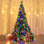 AWQ 200LED 146.9 FT C9 Christmas String Lights Plug in Fairy Twinkle String Lights 8 Modes Timer Function Waterproof Extendable for Indoor Outdoor Wedding Party Christmas Decoration (200, Multicolor)