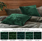 PHF Truly Velvet Euro Sham, 26"x 26",No Insert, 2 Pack Color Gradient Euro Throw Pillow Covers, Ultra Soft Cozy Pillow Covers for Home Decorative, No Shedding, No Pilling, Green